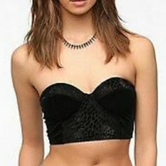 SOLD Urban outfitters velvet burnout corset - Picture 1 of 5